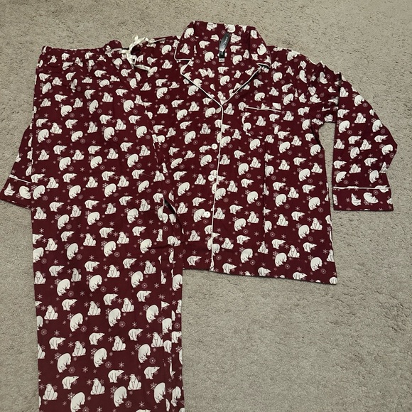 NWT | ADORE ME Women's Burgundy Pajama Top w Polar Bears XL - Picture 3 of 5